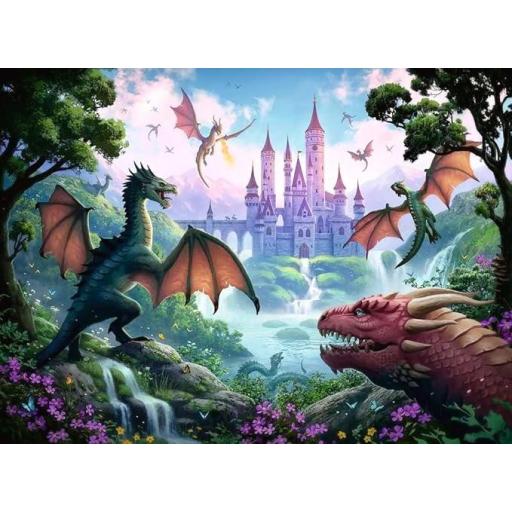 Puzzle Infantil de Dragones 300 Piezas XXL Ravensburger 13356 EL DRAGON OSCURO