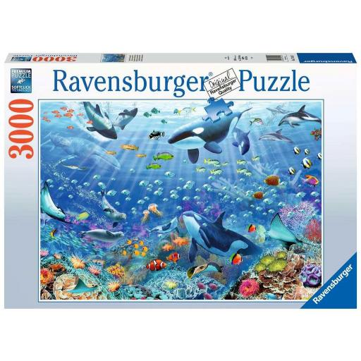 Puzzle de Fondos Marinos 3000 Piezas Ravensburger 17444 UN COLORIDO MUNDO SUBMARINO [1]