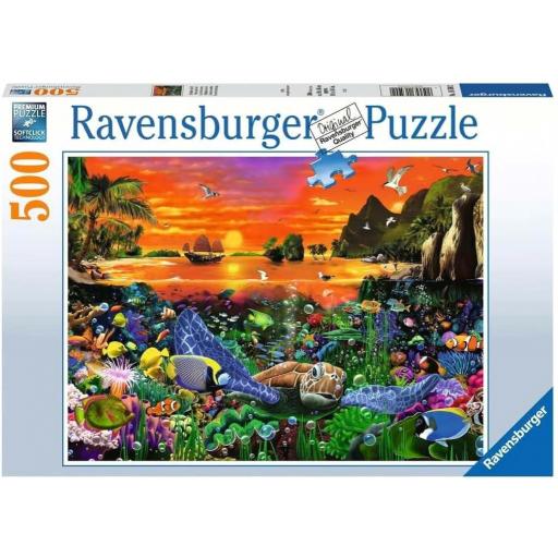 Puzzle 500 Piezas Ravensburger 16590 ARRECIFE DE TORTUGAS [1]