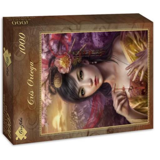 Puzzle Gótico Estilo Japonés 1000 Piezas GRAFIKA S-01078 CANCIONES BAJO EL CEREZO, de Cris Ortega [1]