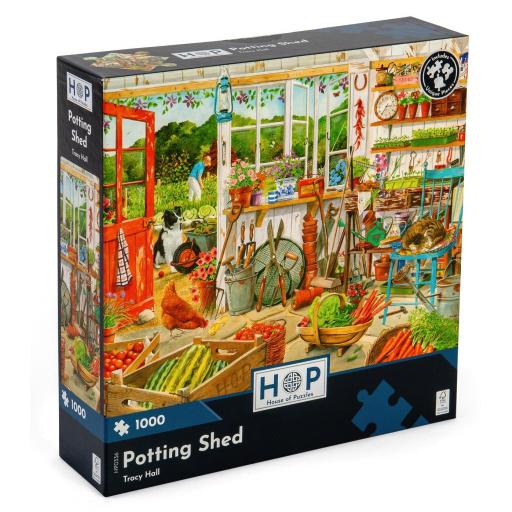 Puzzle de Plantas , Flores y Herramientas 1000 Piezas House Of Puzzles HP0336 COBERTIZO DE JARDINERIA [1]