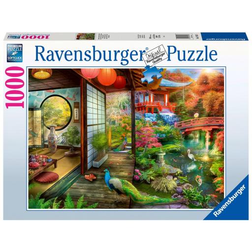 Puzzle 1000 Piezas Ravensburger 17497 CASA DEL TE EN EL JARDIN JAPONES [1]