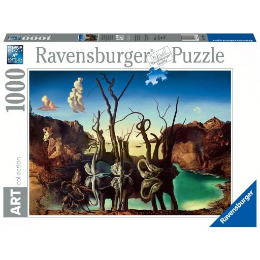 Puzzle de Arte 1000 Piezas Ravensburger 17180 CISNES REFLEJANDO ELEFANTES , de Salvador Dali [1]