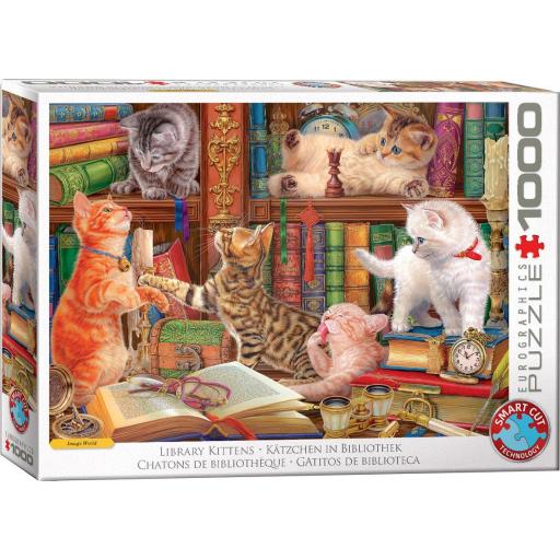 Puzzle de Gatos y Gatitos 1000 Piezas EuroGraphics 6000-5913 GATITOS DE BIBLIOTECA [1]