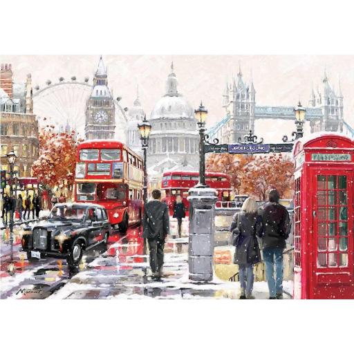 Puzzle de Ciudades de Europa 2000 Piezas ANATOLIAN 3937 LONDRES BAJO LA NIEVE [0]