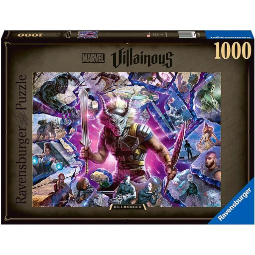 Puzzle de Super Heroes y Villanos 1000 Piezas Ravensburger 16906 KILLMONGER - Colección Puzzles Marvel Villainous [1]