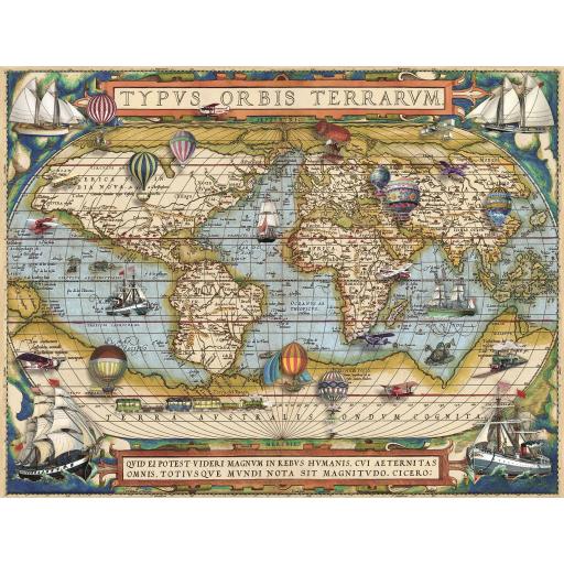 Puzzle de Mapas y Mapamundis Antiguos 2000 Piezas Ravensburger 16825 ALREDEDOR DEL MUNDO 