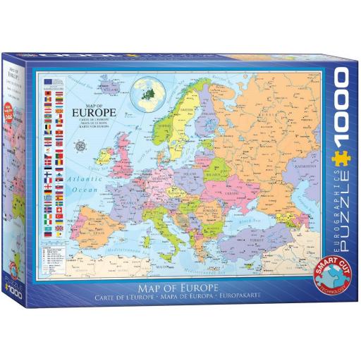 Puzzle Educativo Mapas del Mundo 1000 Piezas EuroGraphics 6000-0789 MAPA POLITICO DE EUROPA [1]