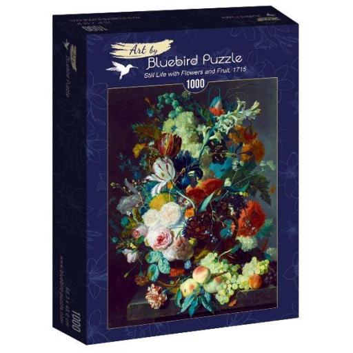 Puzzle de la Pintura BODEGON DE FLORES Y FRUTAS de JAN VAN HUYSUM de 1000 Piezas Bluebird 60072 [1]