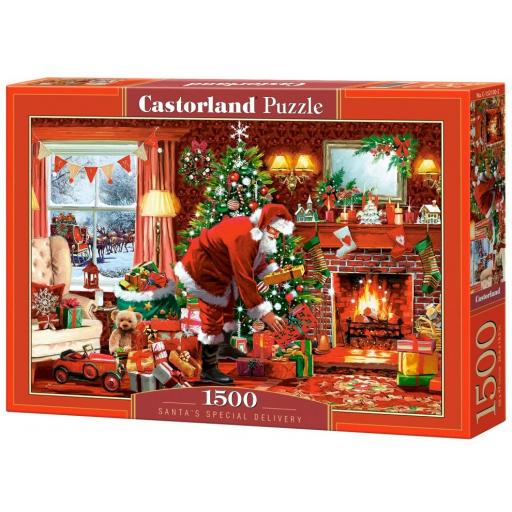 Puzzle Navideño 1500 Piezas Castorland 152100 ENTREGA ESPECIAL DE PAPA NOEL PARA NAVIDAD  [1]