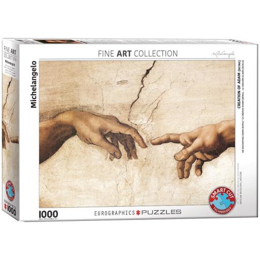 Puzzle de Arte 1000 Piezas EuroGraphics 6000-2016 LA CREACION DE ADAN ( Detalle ) , de Miguel Angel ( Michelangelo ) [1]