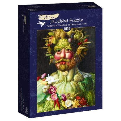 Puzzle de la Pintura Retrato RODOLFO II EN TRAJE DE VERTUMNO de G. ARCIMBOLDO de 1000 Piezas Bluebird 60074 [1]