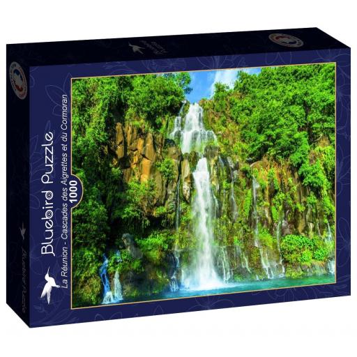 Puzzle 1000 Piezas Bluebird 90302 CASCADAS DE AIGRETTES Y CORMORAN , LA REUNION [1]