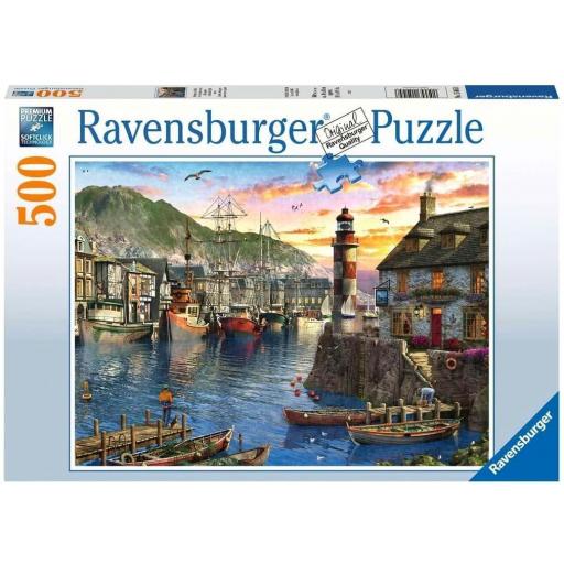 Puzzle 500 Piezas Ravensburger 15045 AMANECER EN EL PUERTO , de Dominic Davison [1]