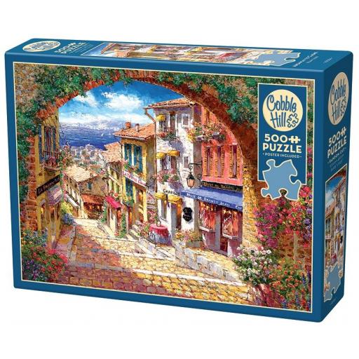 Puzzle Senior Paisajes 500 Piezas Grandes XXL Cobble Hill 45084 ARCO EN CAGNES , FRANCIA [1]