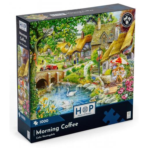 Puzzle de Cabañas y Cottages 1000 Piezas House Of Puzzles HP0532 EL CAFE DE LA MAÑANA [1]