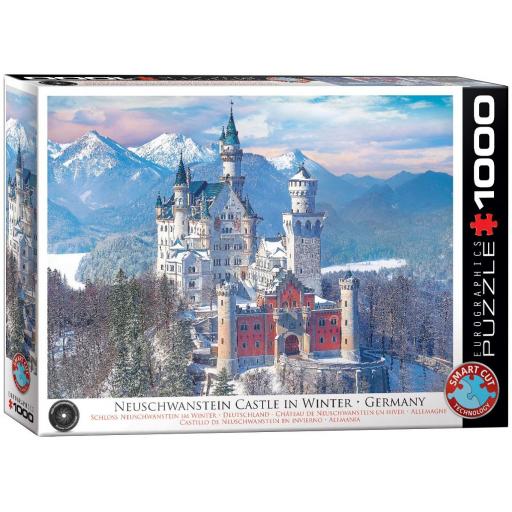 Puzzle de Castillos 1000 Piezas EuroGraphics 6000-5419 CASTILLO DE NEUSCHWANSTEIN EN INVIERNO , ALEMANIA [1]