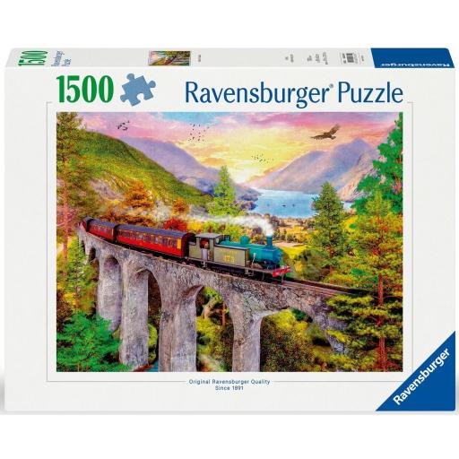 Puzzle de Trenes y Ferrocarriles 1500 Piezas Ravensburger 12000795 VIAJE EN TREN EN OTOÑO [1]