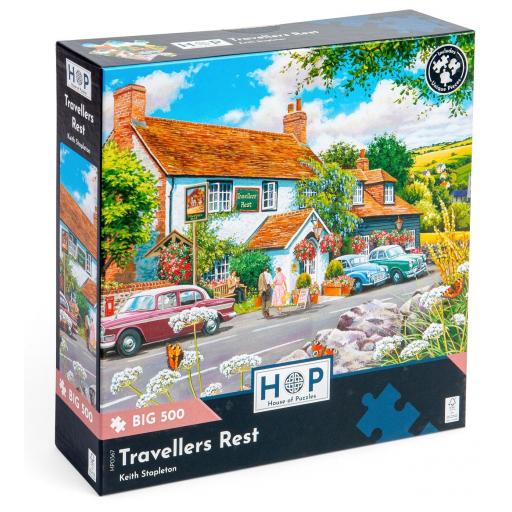 Puzzle Senior 500 Piezas Grandes XXL House Of Puzzles HP0367 DESCANSO DE VIAJEROS [1]