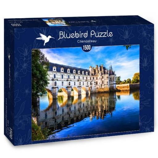 Puzzle de Castillos del Valle del Loira de Francia 1500 Piezas Bluebird 70272 CASTILLO DE CHENONCEAU [1]