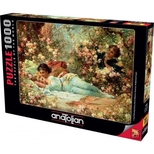 Puzzle de Arte 1000 Piezas ANATOLIAN 1145 LA ENRAMADA DE ROSAS , de Hans Zatzka [1]