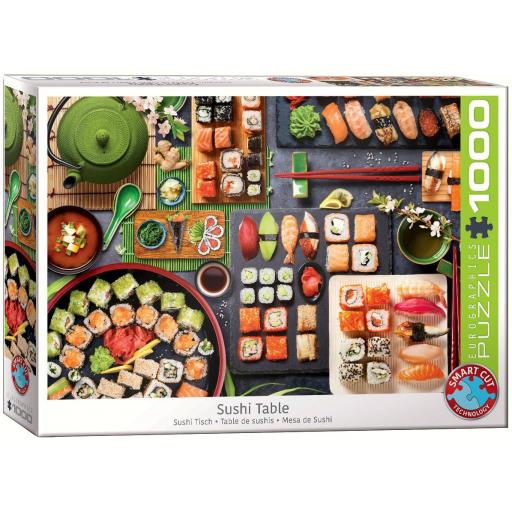 Puzzle de Comida Oriental 1000 Piezas EuroGraphics 6000-5618 MESA DE SUSHI , Coleccion Sabores del Mundo [1]