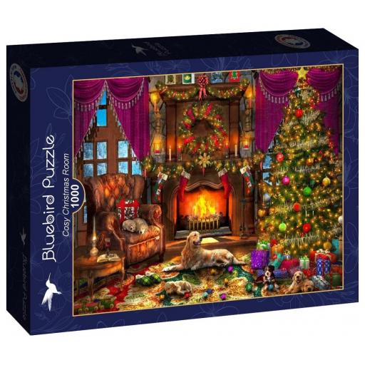 Puzzle de Navidad 1000 Piezas Bluebird 90699 ACOGEDOR SALON NAVIDEÑO , de Dominic Davison [1]