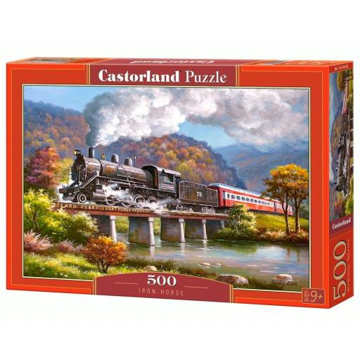 Puzzle de Trenes y Ferrocarriles 500 Piezas Castorland 53452 CABALLO DE HIERRO , de Sung Kim [1]