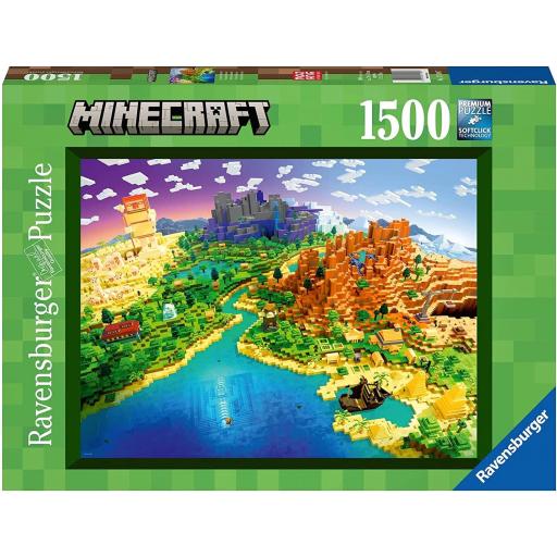 Puzzle de Videojuegos 1500 Piezas Ravensburger 17189 EL MUNDO DE MINECRAFT [1]