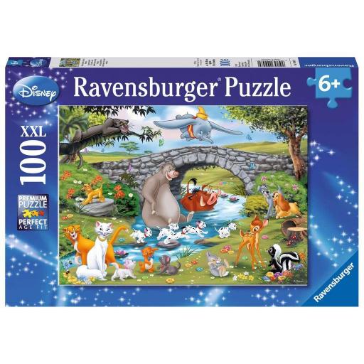 Puzzle Infantil DISNEY 100 Piezas XXL Ravensburger 10947 LA FAMILIA DE LOS AMIGOS ANIMALES [1]
