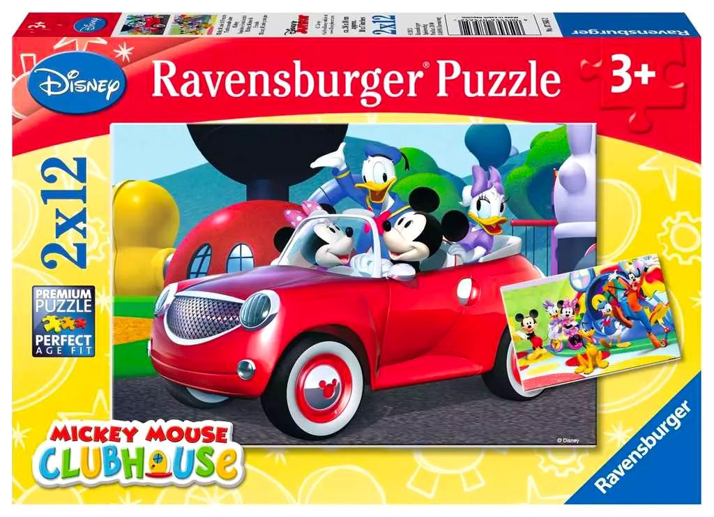 Puzzles Infantiles 3-4 años : Puzzle Disney para Niños Niñas de 3 - 4 Años 2 x 12 Piezas Ravensburger 07565 MICKEY MOUSE , Y AMIGOS