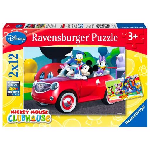 Puzzle Disney para Niños y Niñas de 3 - 4 Años 2 x 12 Piezas Ravensburger 07565 MICKEY MOUSE , MINNIE Y AMIGOS