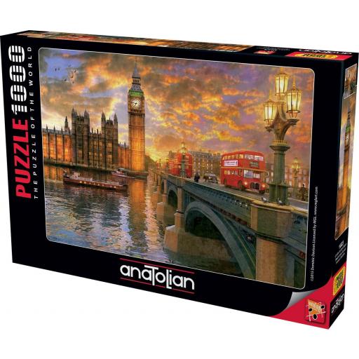 Puzzle de Londres 1000 Piezas ANATOLIAN 1023 PUESTA DE SOL EN WESTMINSTER, de Dominic Davison [1]