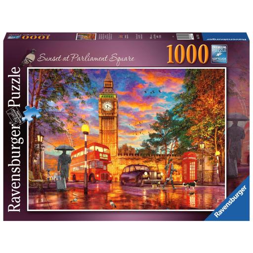 Puzzle 1000 Piezas Ravensburger 17141 PUESTA DE SOL EN LA PLAZA DEL PARLAMENTO DE LONDRES , de Dominic Davison [1]