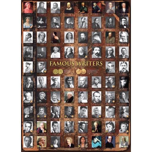 Puzzle Educativo Historia y Literatura 1000 Piezas EuroGraphics 6000-0249 ESCRITORES FAMOSOS