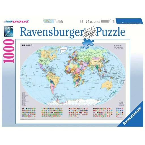 Puzzle de Mapas del Mundo 1000 Piezas Ravensburger 15652 MAPAMUNDI POLITICO [1]