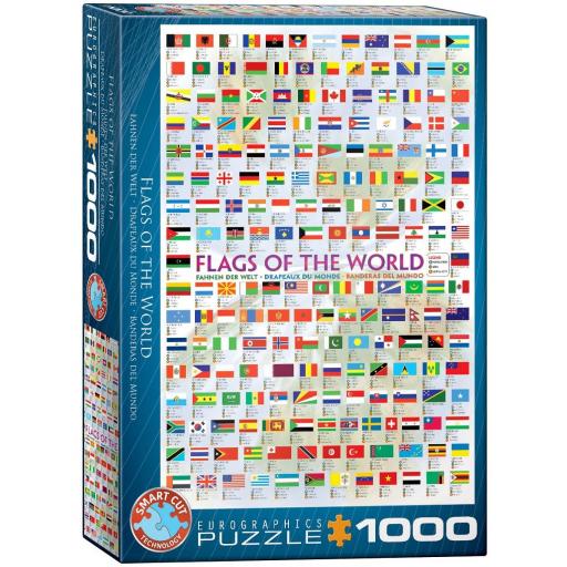 Puzzle Educativo de Geografia 1000 Piezas EuroGraphics 6000-0128 BANDERAS DEL MUNDO [1]