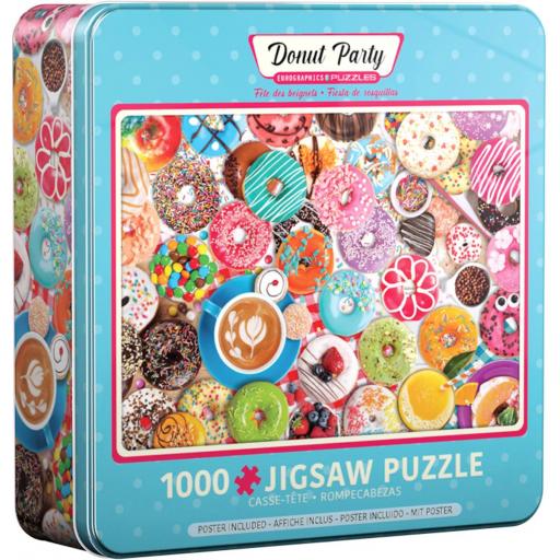 Puzzle en Cajas Metalicas 1000 Piezas EuroGraphics 8051-5602 LATA FIESTA DE DONUTS [0]