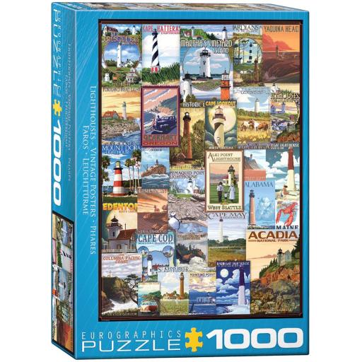 Puzzle Collage Retro Vintage 1000 Piezas EuroGraphics 6000-0779 FAROS - CARTELES ANTIGUOS [1]