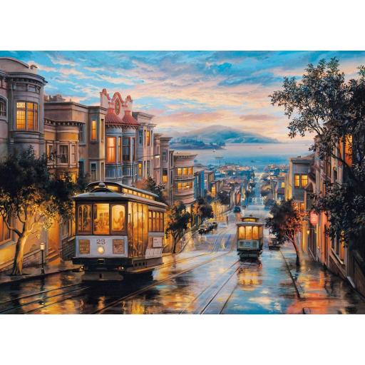 Puzzle 1000 Piezas EuroGraphics 6000-0957 EL PARAISO DE LOS TRANVIAS , SAN FRANCISCO , de Eugene Lushpin