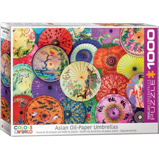 Puzzle Colorido 1000 Piezas Eurographics 6000-5317 Colores del Mundo - SOMBRILLAS ASIATICAS DE PAPEL ACEITE  [1]