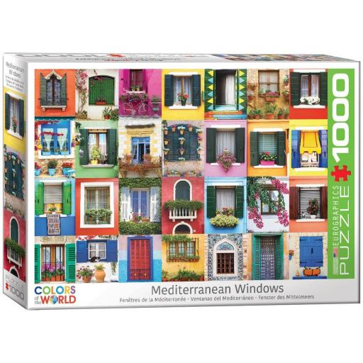 Puzzle Colorido 1000 Piezas EuroGraphics 6000-5350 VENTANAS DEL MEDITERRANEO , Coleccion Colores del Mundo [1]