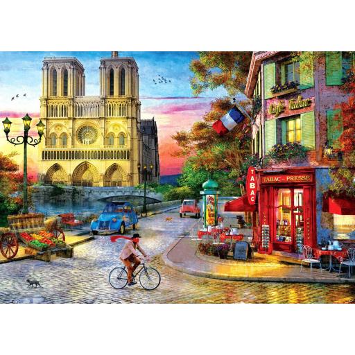 Puzzle Monumentos de Paris 1000 Piezas EuroGraphics 6000-5530 ATARDECER EN NOTRE DAME , de Dominic Davison