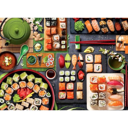 Puzzle de Comida Oriental 1000 Piezas EuroGraphics 6000-5618 MESA DE SUSHI , Coleccion Sabores del Mundo [0]