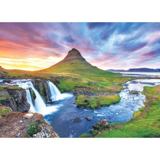 Puzzle Paisajes con Cascadas 1000 Piezas EuroGraphics 6000-5642 MONTAÑA KIRKJUFELL , ISLANDIA