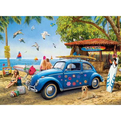 Puzzle del Volkswagen Escarabajo 1000 Piezas EuroGraphics 6000-5683 LA CASETA DE SURF DEL VW BEETLE