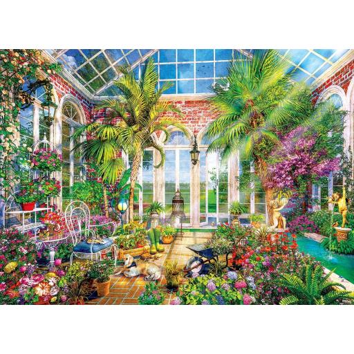 Puzzle Flores y Jardines 1000 Piezas EuroGraphics 6000-5870 INVERNADERO DE CRISTAL