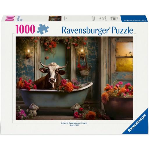 Puzzle 1000 Piezas Ravensburger 12000782 LA VACA EN LA BAÑERA [1]