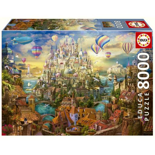 Puzzle de Fantasia 8000 Piezas EDUCA 19570 LA CIUDAD DE LOS SUEÑOS [1]