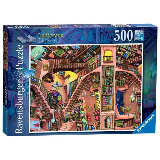 Puzzle 500 Piezas Ravensburger 17484 LA BIBLIOTECA EXTRAVAGANTE , de Colin Thompson [1]